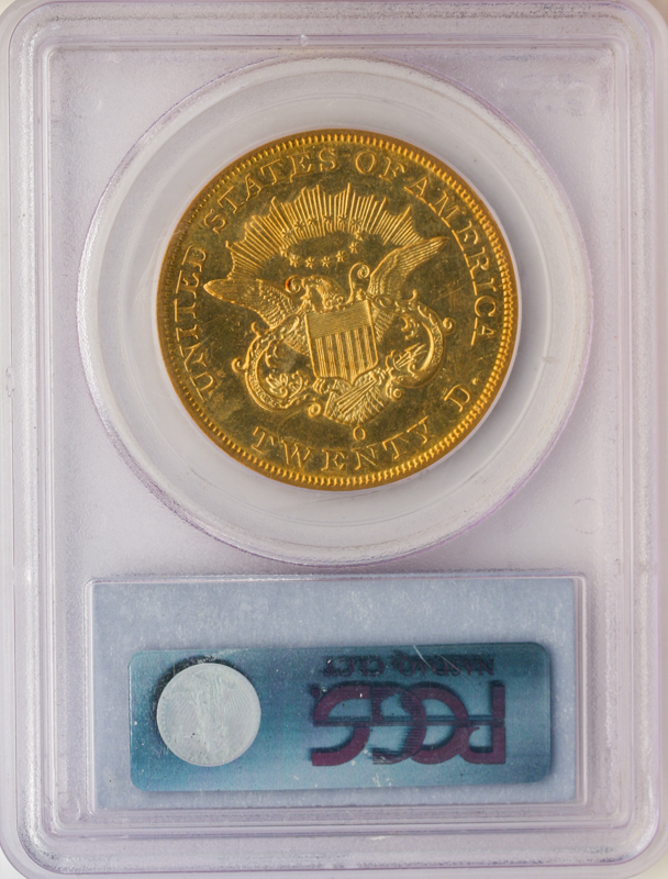 1861-O $20 Liberty PCGS AU55