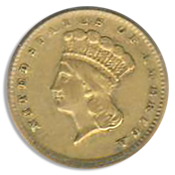 1856-D $1 Indian Princess PCGS XF40 CAC