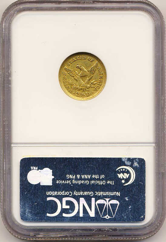 1851-D $2.50 Liberty NGC AU58 CAC 1851-D $2.50 Liberty NGC AU58 CAC