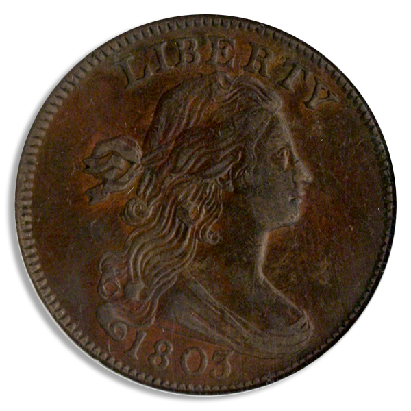 1803 Draped Bust Cent NGC AU53 Brown 1803 Draped Bust Cent NGC AU53 Brown