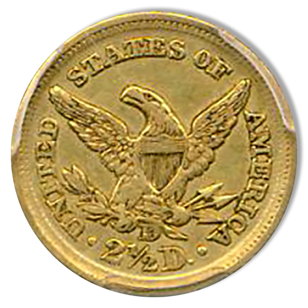 1852-D $2.50 Liberty PCGS Au50 CAC