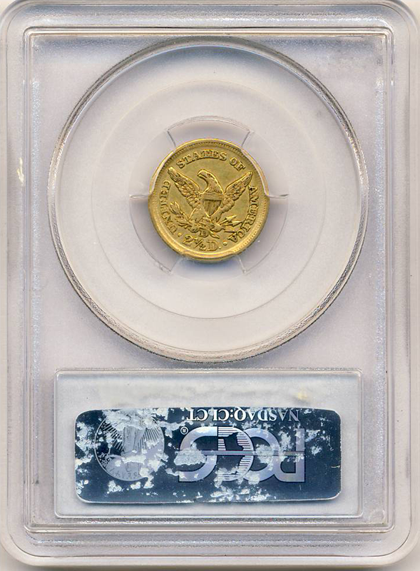 1852-D $2.50 Liberty PCGS Au50 CAC