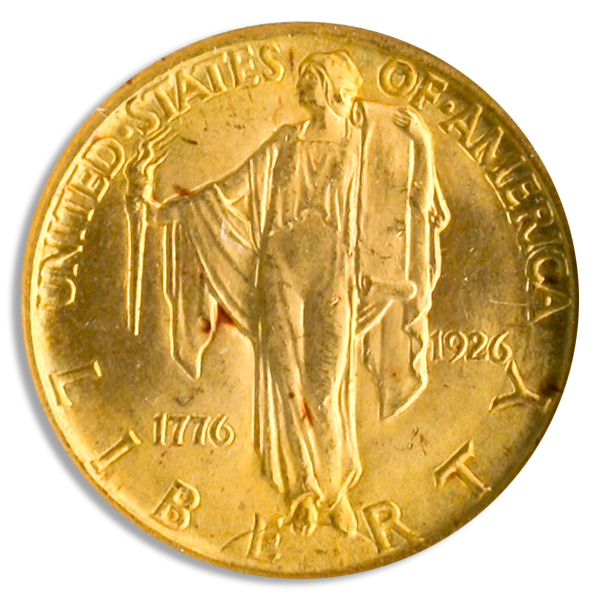 1926 $2.50 Sesquicentennial Gold Commemorative NGC MS64 1926 $2.50 Sesquicentennial Gold Commemorative NGC MS64