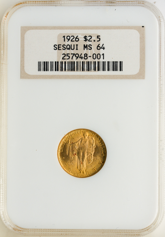 1926 $2.50 Sesquicentennial Gold Commemorative NGC MS64