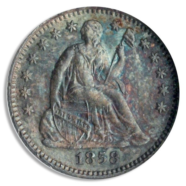 1858 Seated Liberty Half Dime NGC MS66 1858 Seated Liberty Half Dime NGC MS66