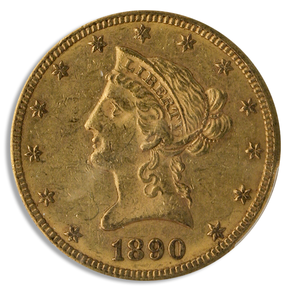 1890-CC $10 Liberty PCGS AU53 CAC