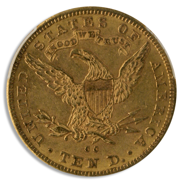 1890-CC $10 Liberty PCGS AU53 CAC
