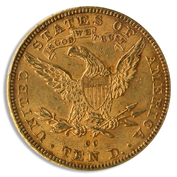 1892-CC $10 Liberty PCGS AU58 CAC 1892-CC $10 Liberty PCGS AU58 CAC