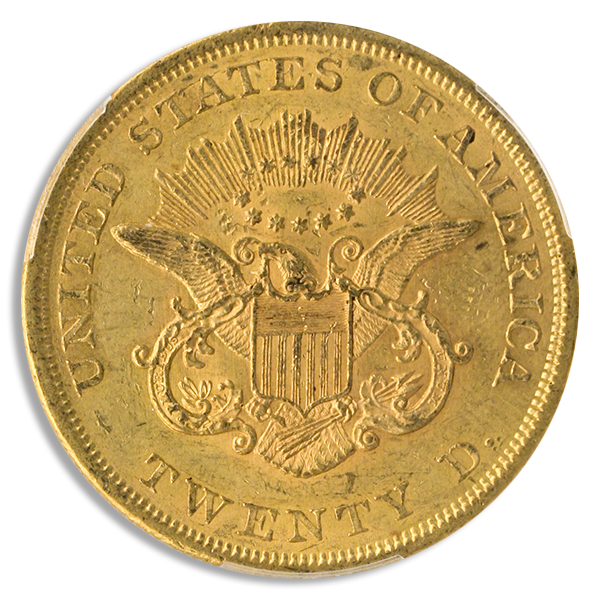1861 $20 Liberty PCGS MS61 CAC