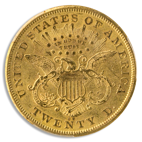 1874-CC $20 Liberty PCGS AU55 CAC