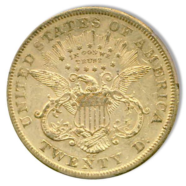 1874-CC $20 Liberty PCGS AU53 CAC