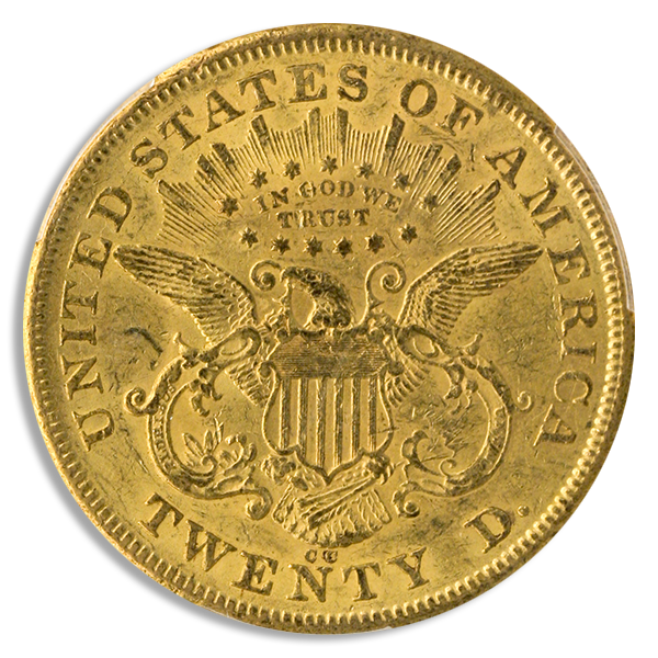 1874-CC $20 Liberty PCGS AU58 CAC