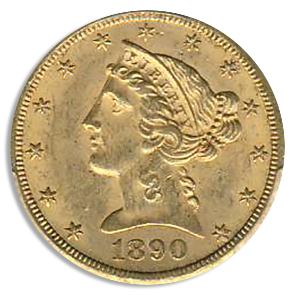 1890-CC $5 Liberty PCGS MS63 CAC 1890-CC $5 Liberty PCGS MS63 CAC