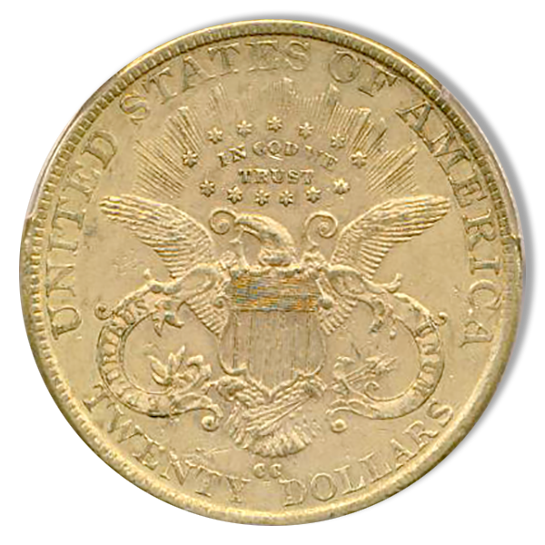 1890-CC $20 Liberty PCGS AU50 CAC