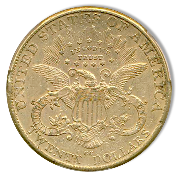 1890-CC $20 Liberty PCGS AU55 CAC