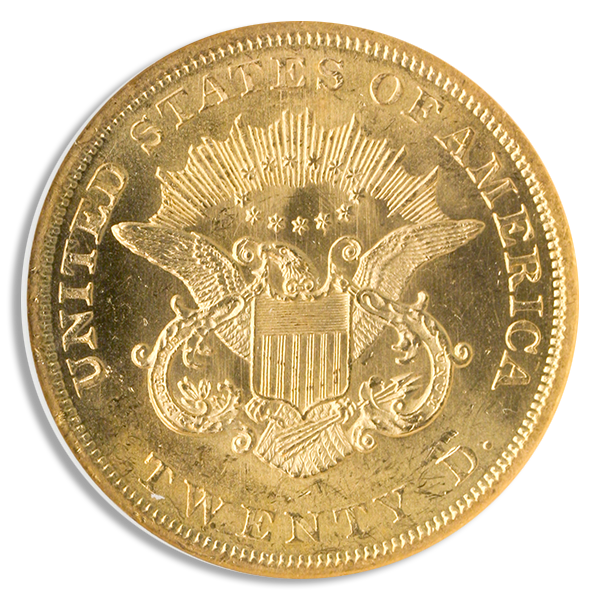 1861 $20 Liberty S.S. Republic NGC MS63 CAC