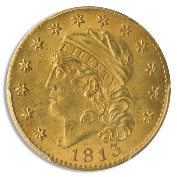 1813 $5 Capped Head PCGS MS64 CAC +