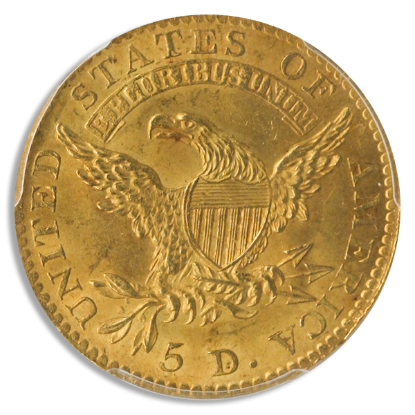 1813 $5 Capped Head PCGS MS64 CAC +