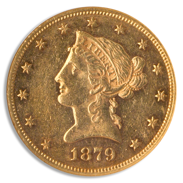 1879-O $10 Liberty NGC AU58 CAC 1879-O $10 Liberty NGC AU58 CAC