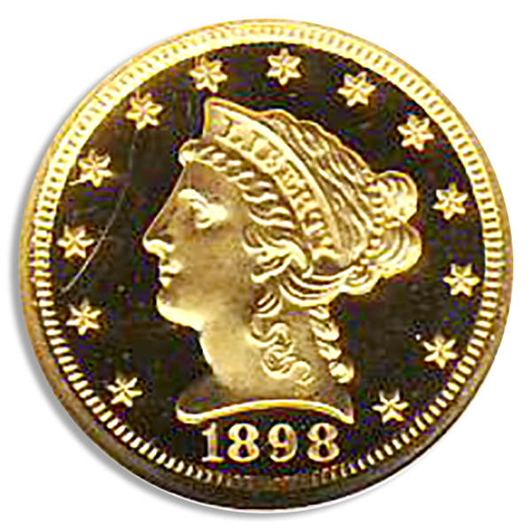 1898 $2.50 Liberty NGC PR67 Ultra Cameo CAC