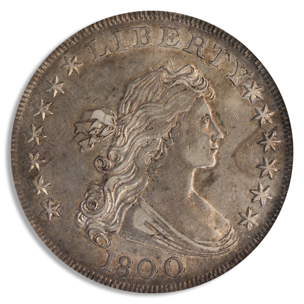 1800 Draped Bust $1 NGC AU55 CAC