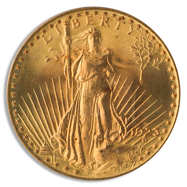 1923-D $20 St. Gaudens PCGS MS66
