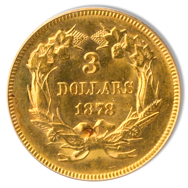 1878 $3 Indian Princess PCGS AU58 CAC 1878 $3 Indian Princess PCGS AU58 CAC