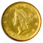 1853-O $1 Gold NGC MS63