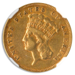 1878 $3 Indian Princess NGC XF45 CAC