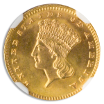1889 $1 Gold MGC MS65 CAC