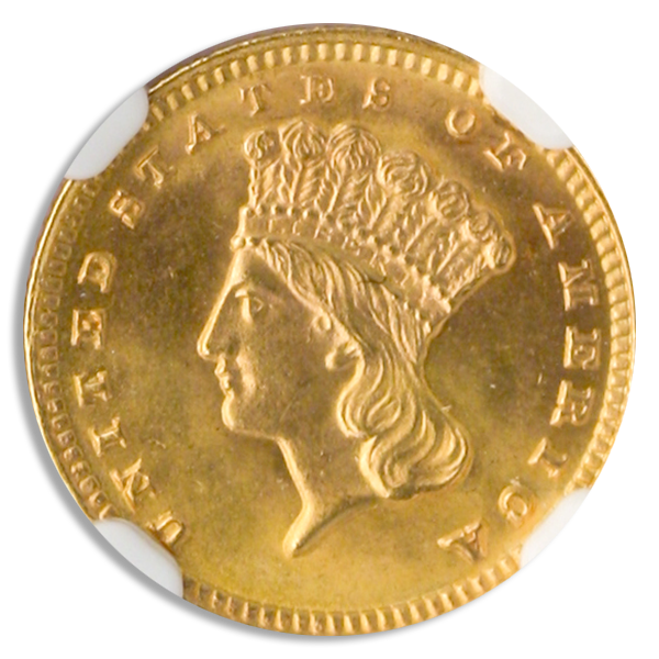 1889 $1 Gold NGC MS65 CAC 1889 $1 Gold NGC MS65 CAC