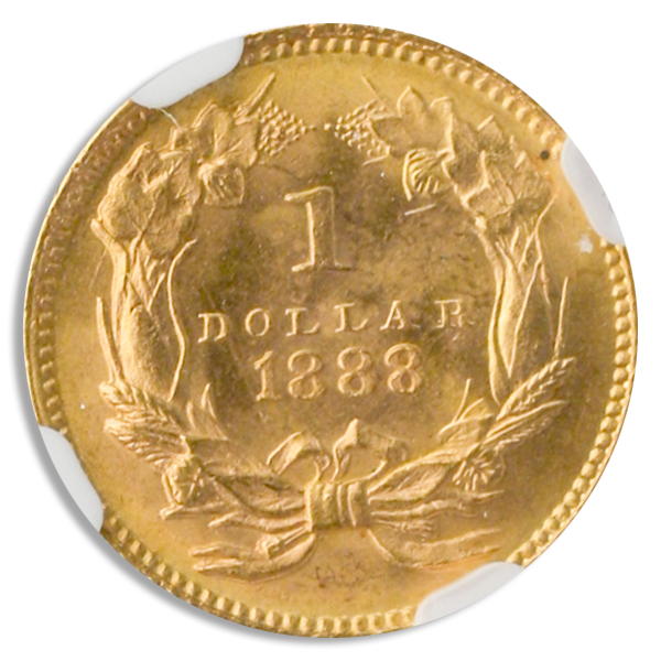 1889 $1 Gold NGC MS65 CAC 1889 $1 Gold NGC MS65 CAC