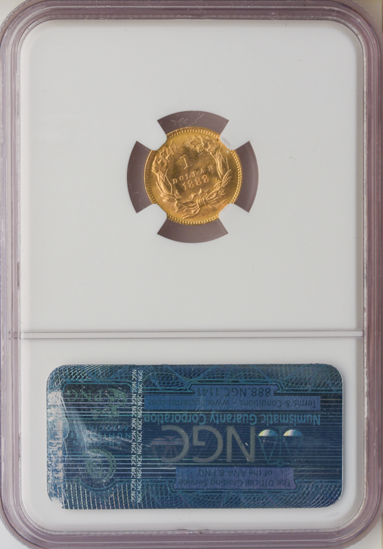 1889 $1 Gold NGC MS65 CAC 1889 $1 Gold NGC MS65 CAC