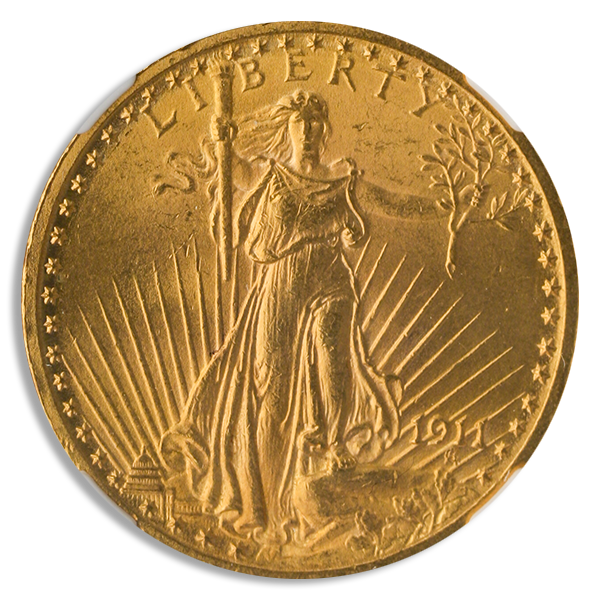1911 $20 Saint Gaudens NGC MS64 CAC
