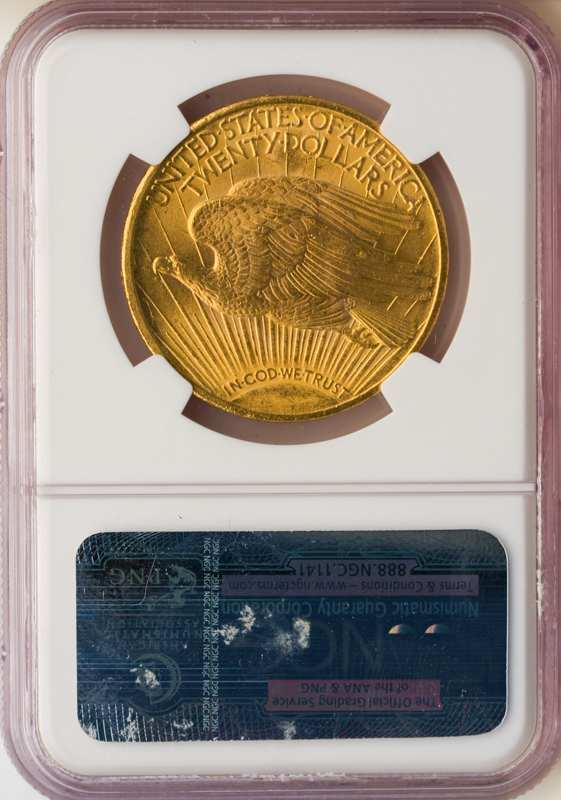 1911 $20 Saint Gaudens NGC MS64 CAC