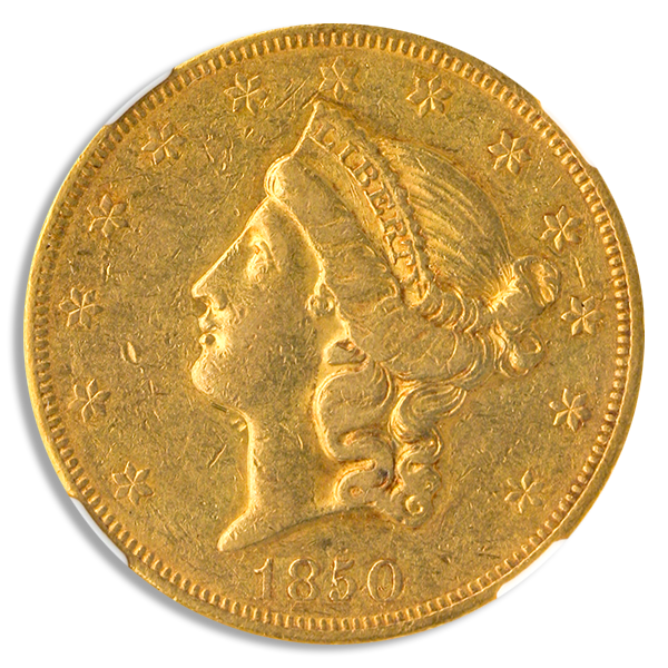 1850-O $20 Liberty NGC AU50