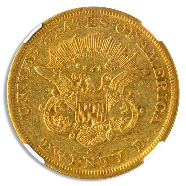 1850-O $20 Liberty NGC AU50