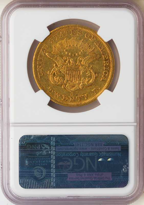 1850-O $20 Liberty NGC AU50