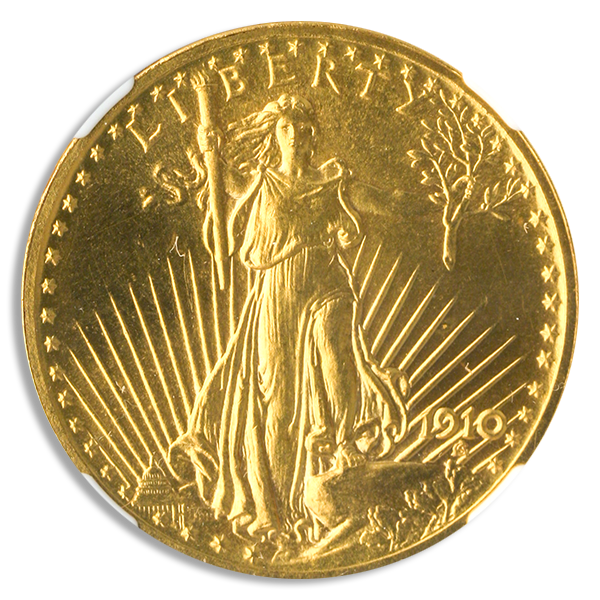 1910 $20 Saint Gaudens NGC PR66 CAC