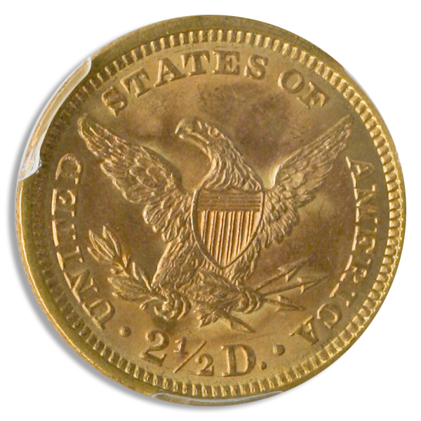 1873 $2 1/2 Liberty Closed 3 PCGS MS65 CAC
