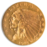 1915 $2 1/2 Indian Gold Coin NGC MS63 CAC
