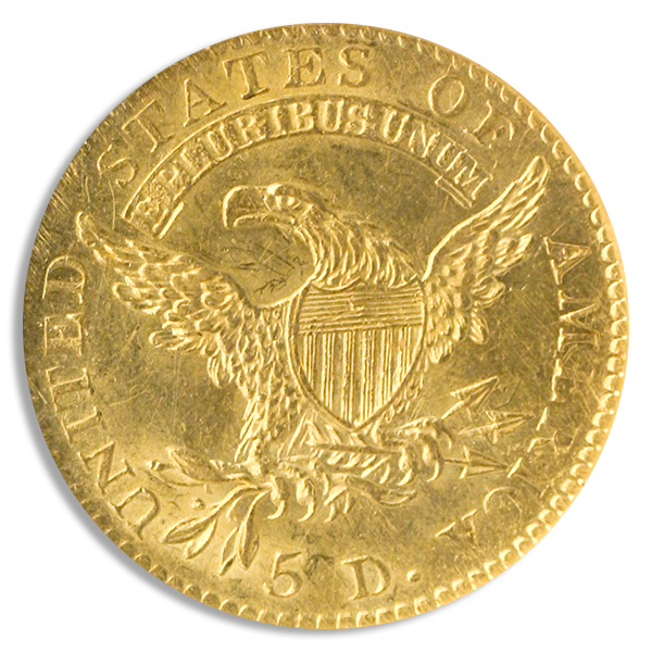 1813 $5 Capped Bust NGC MS61