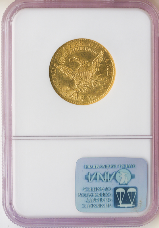1813 $5 Capped Bust NGC MS61
