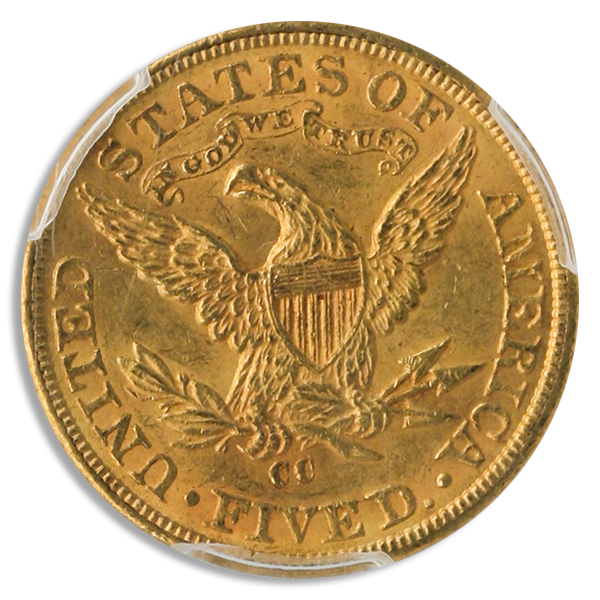 1893-CC $5 Liberty PCGS MS62 CAC