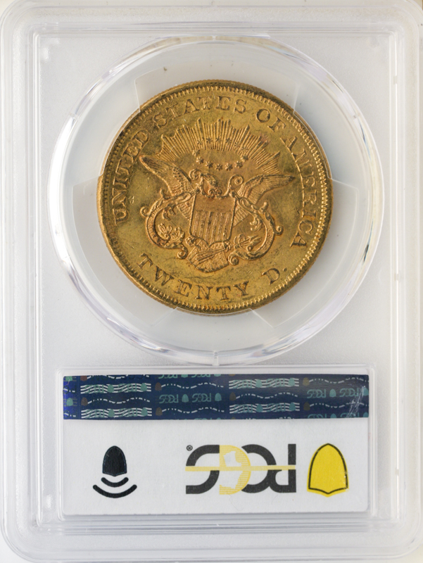 1861 $20 Liberty PCGS MS61