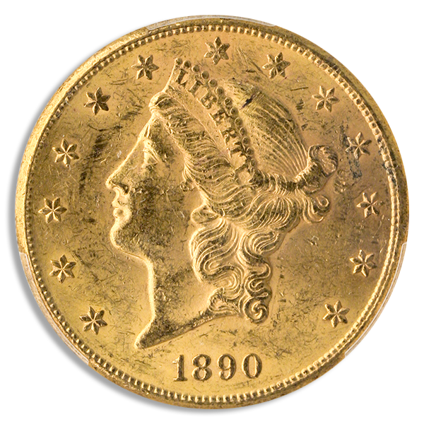 1890-CC $20 Liberty PCGS MS61 CAC