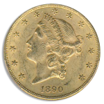 1890-CC $20 Liberty PCGS MS60 CAC