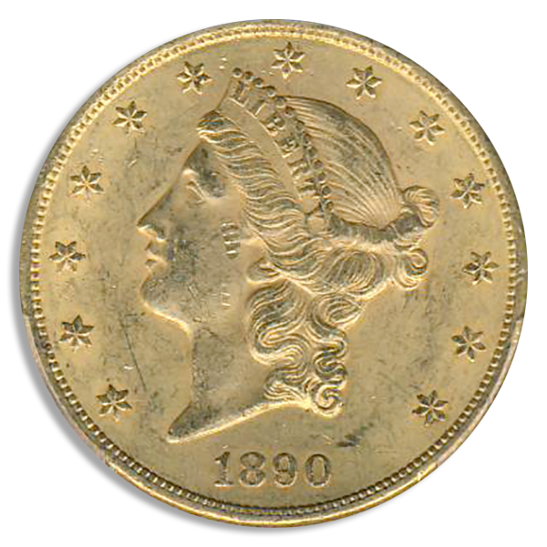 1890-CC $20 Liberty PCGS MS60 CAC