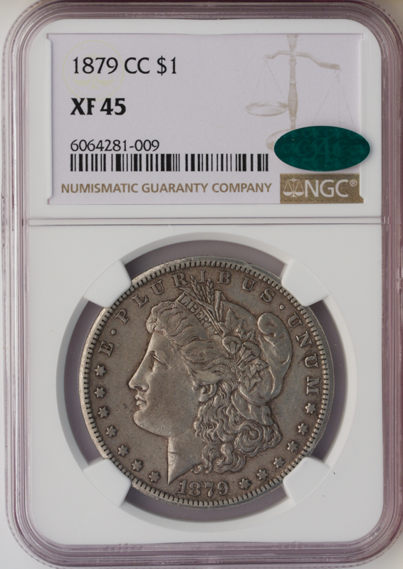 1879-CC Morgan $1 NGC XF45 CAC 1879-CC Morgan $1 NGC XF45 CAC