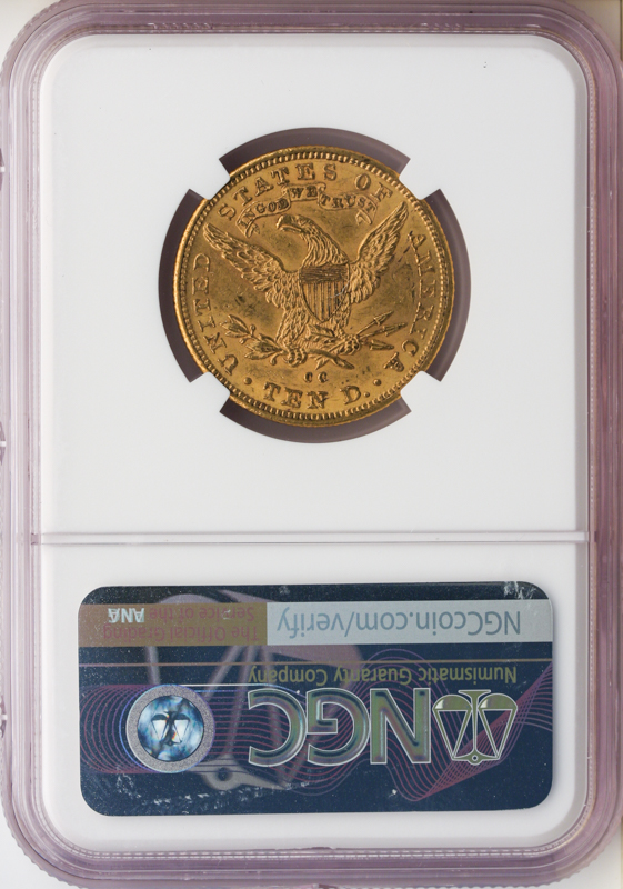 1890-CC $10 Liberty NGC MS61 CAC 1890-CC $10 Liberty NGC MS61 CAC